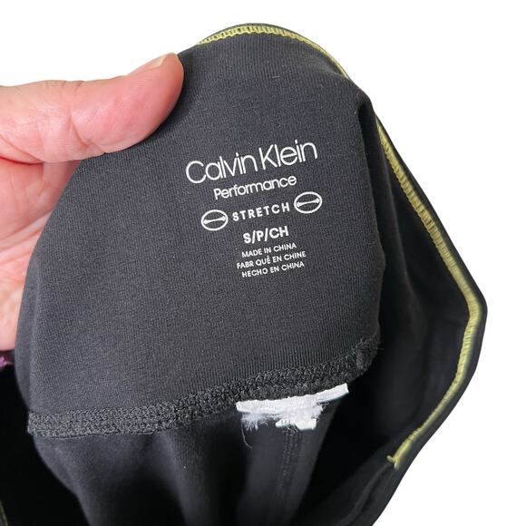 Calvin Klein Performance 3/4 length leggings spell out logo Hidden Pocket Small - Picture 4 of 6